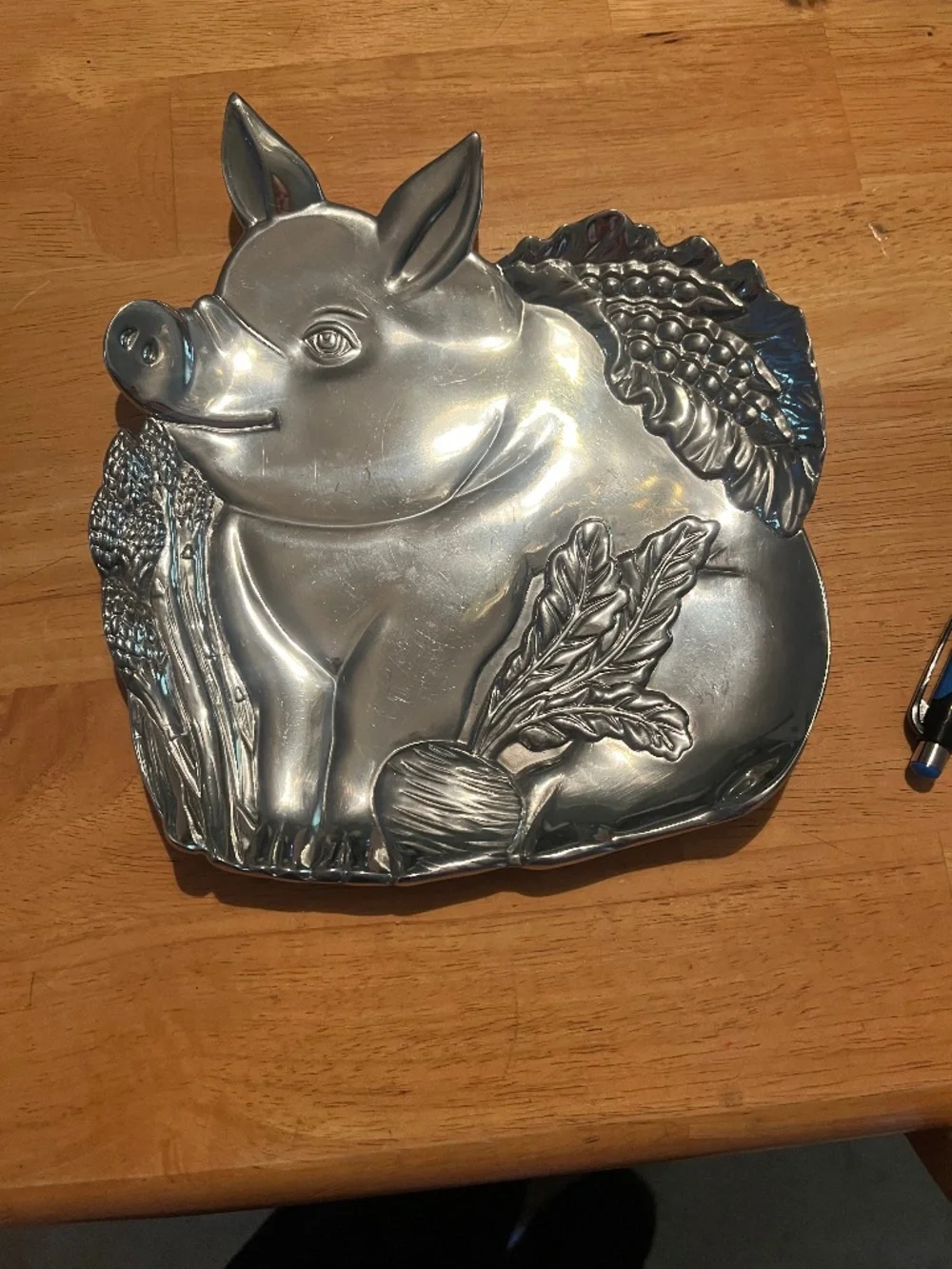 Vintage Fitz and Floyd pewter tray